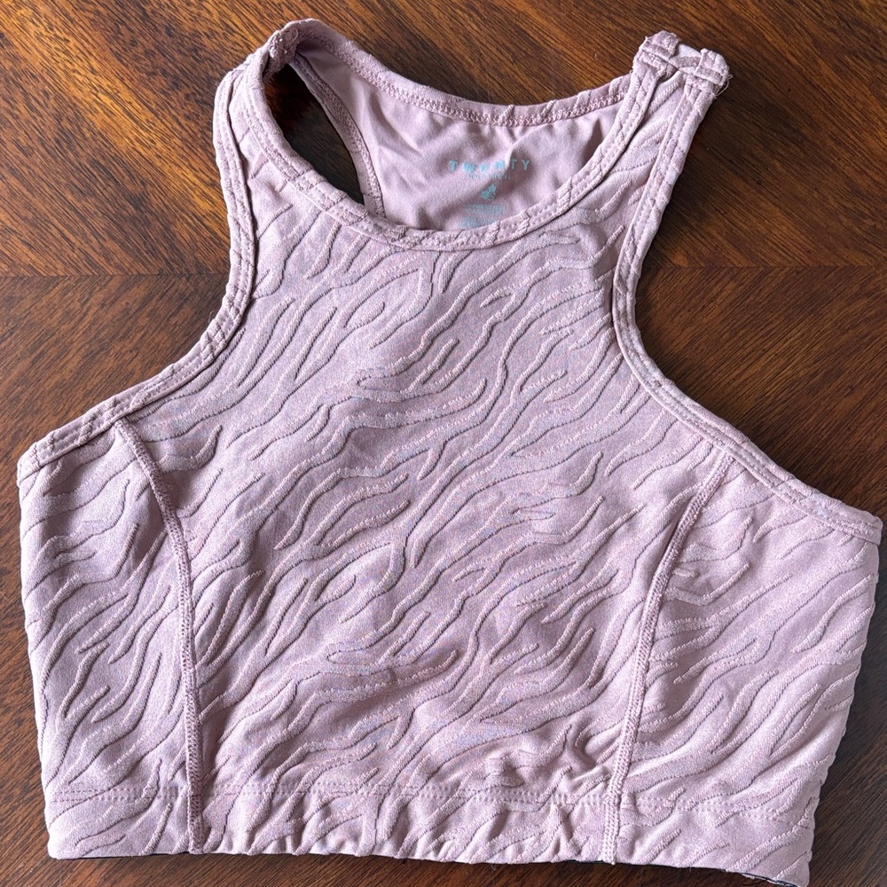 Twenty Mauve Textured Sports Bra